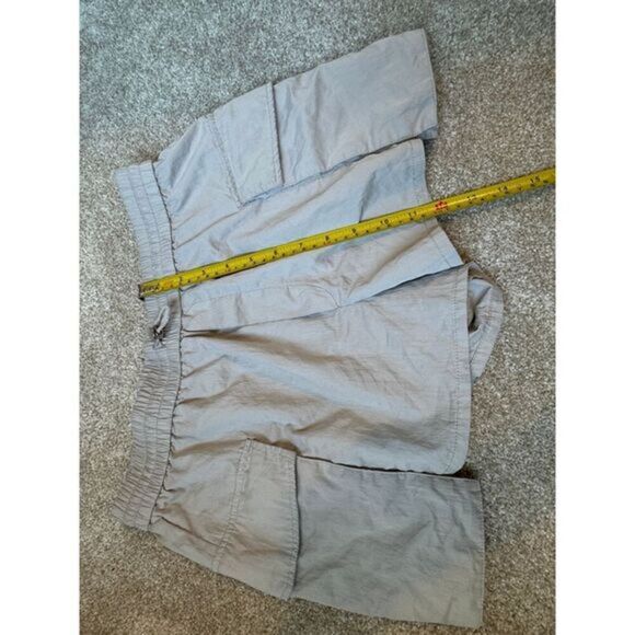Zara Light Gray Cargo Shorts‎ Elastic Waist Casual Summer Wear M - Picture 5 of 6